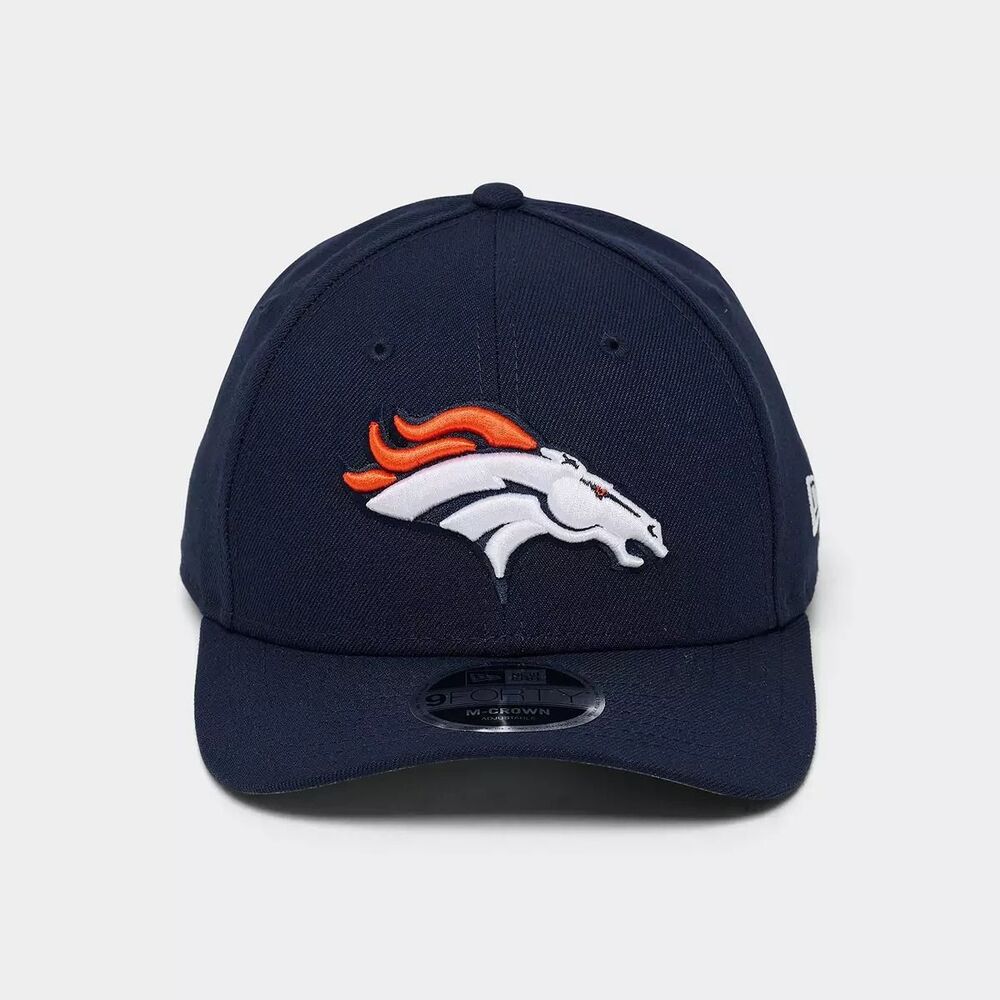 New Era Denver Broncos NFL 9FORTY M-Crown Snapback Hat Cap Navy - One Size